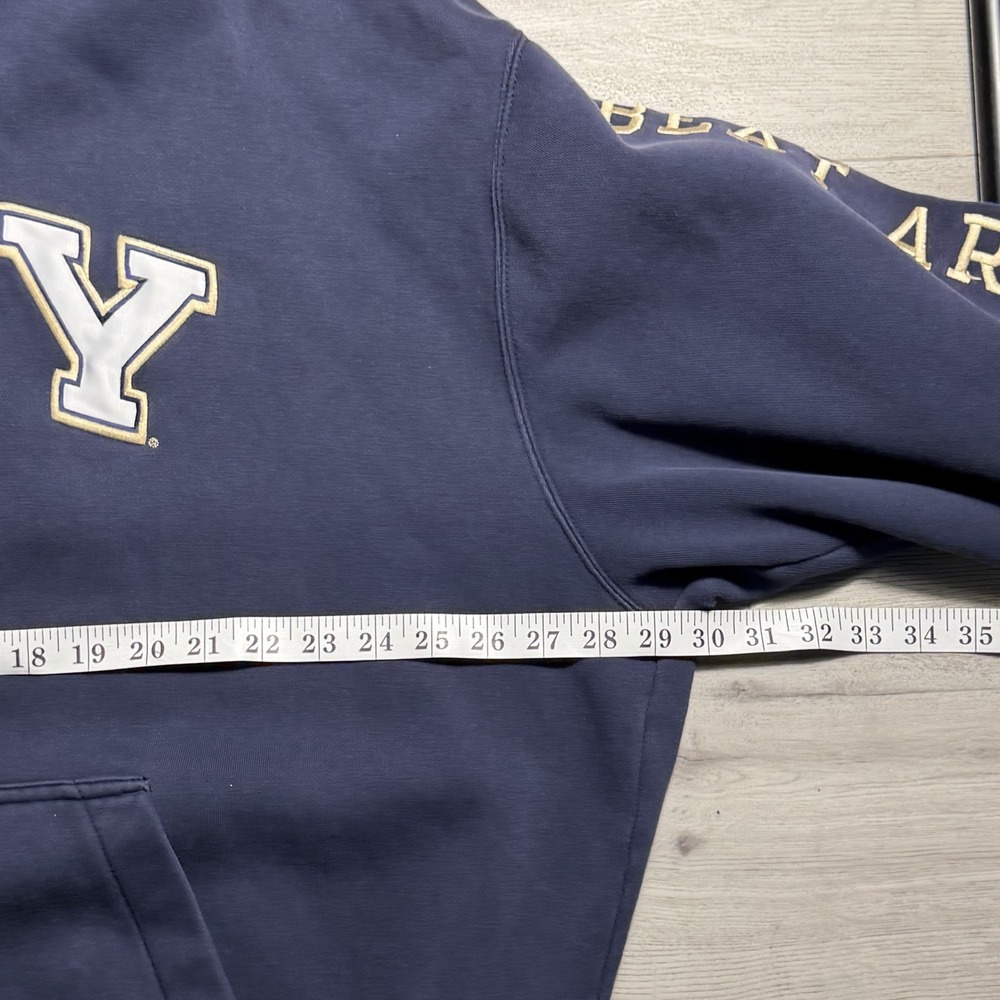 Champion‎ Navy Hoodie XL Spellout Military Pullover - Picture 7 of 8